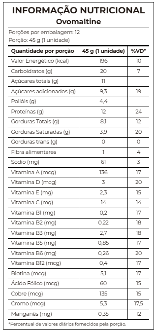 Barra de Proteína - Sabor Ovomaltine®