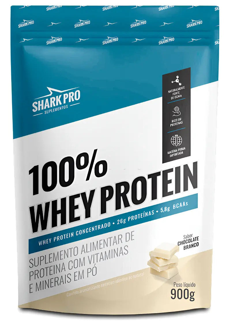 Whey Refil 100%  900g  - Sabor Chocolate Branco