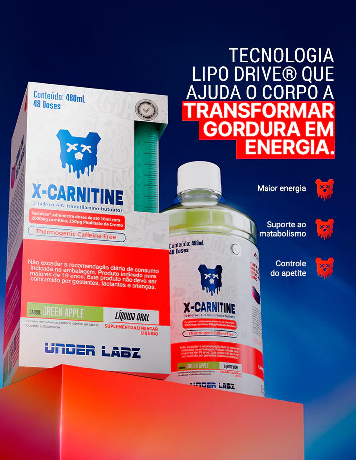 X-CARNITINE 480ml - Sabor Green Apple -