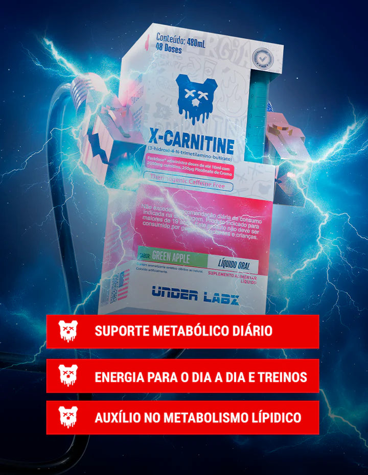 X-CARNITINE 480ml - Sabor Green Apple -