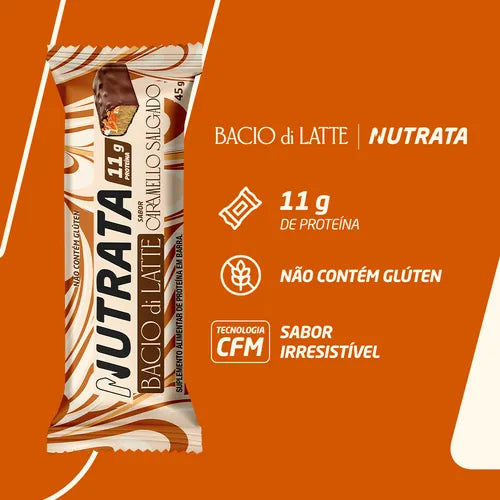 Barra de Proteína Bacio di Latte - Sabor Caramelo salgado