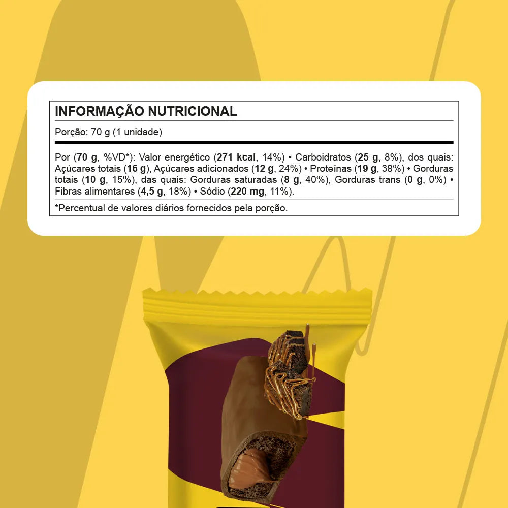 Barra de Proteína Havanna PROTOBAR - Sabor Doce de Leite e Brownie de Chocolate