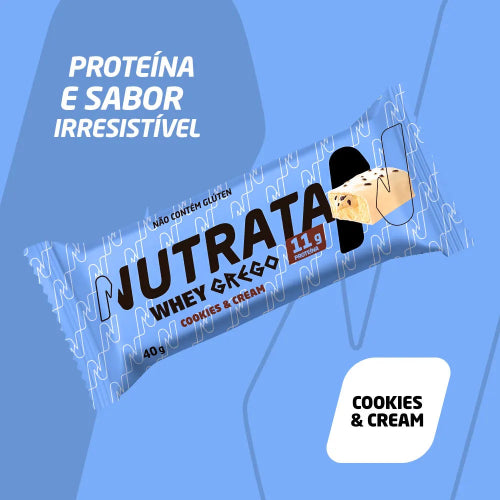 Barra de Proteína Grego Bar - Sabor Cookies and Cream