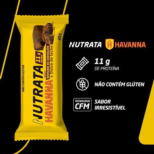 Barra de Proteína Havanna - Sabor Doce de Leite e Brownie de Chocolate