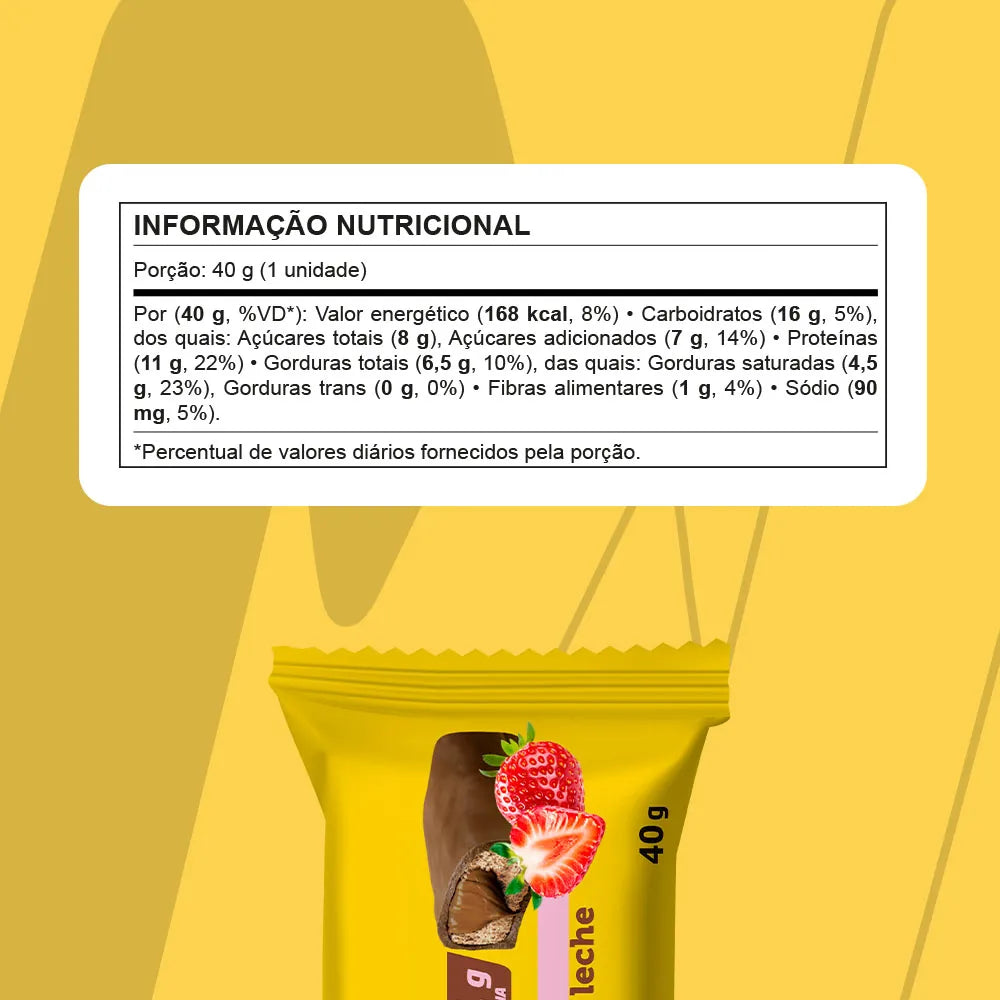 Barra de Proteína Havanna - Sabor Doce de Leite e Morango