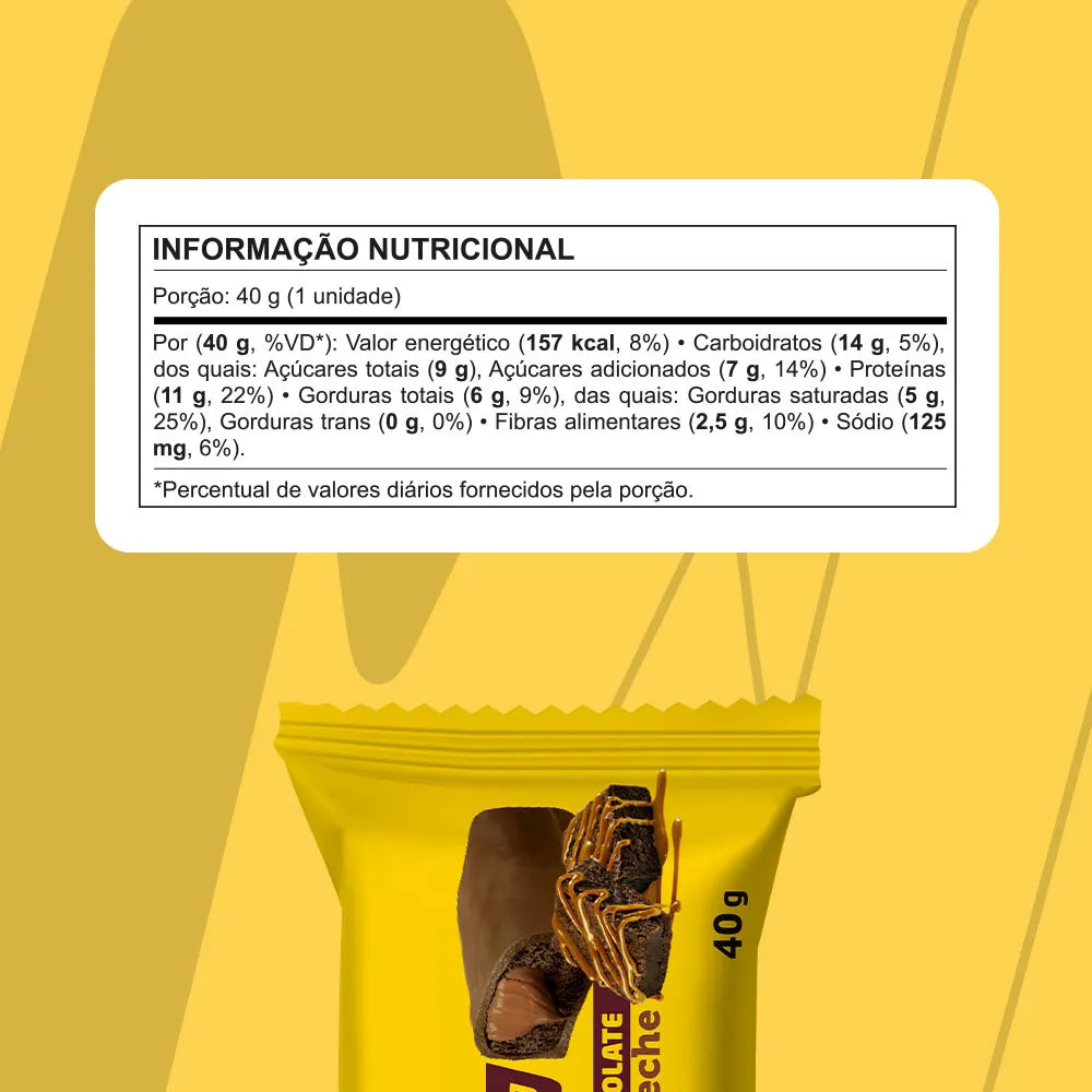 Barra de Proteína Havanna - Sabor Doce de Leite e Brownie de Chocolate