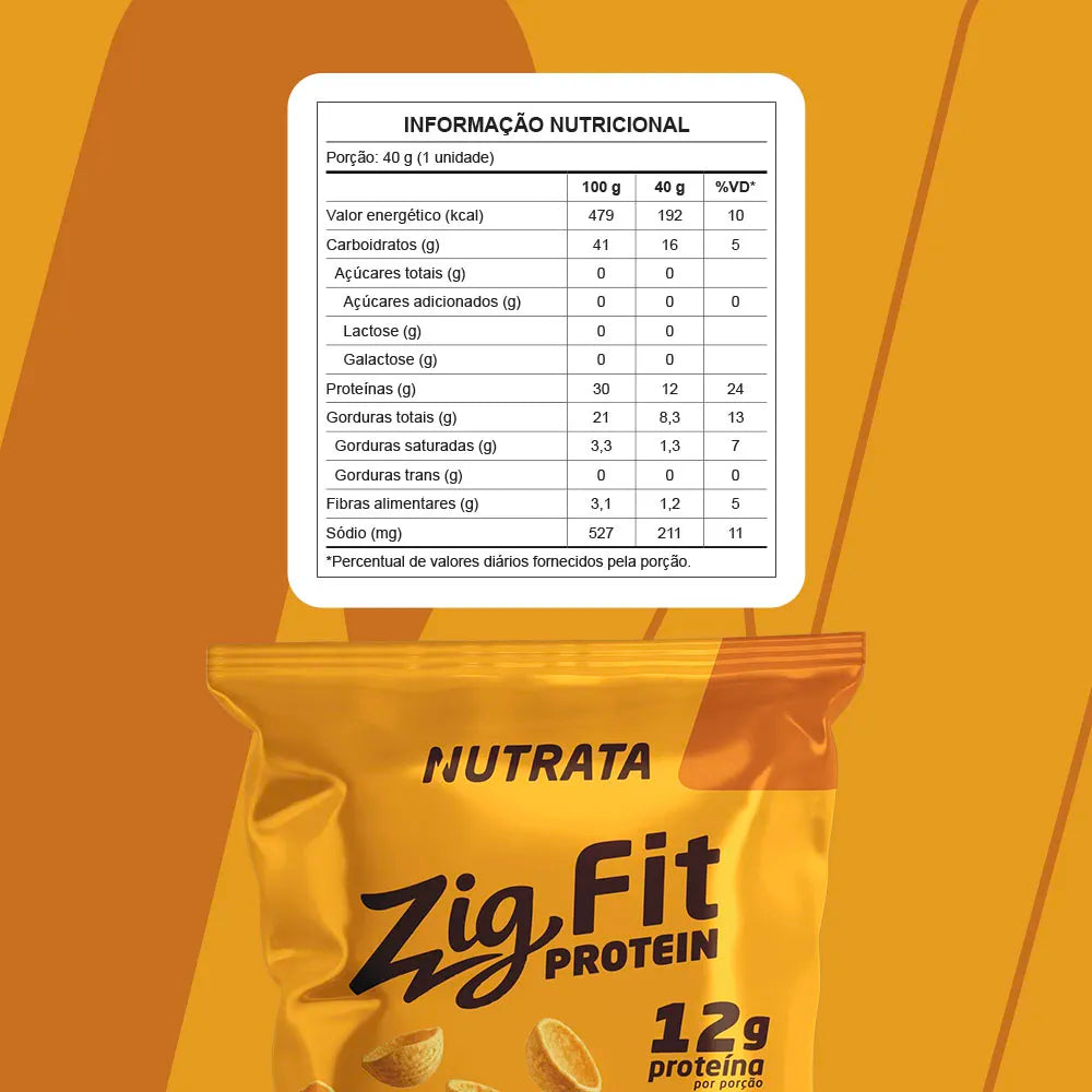 Salgadinho Proteico Zig Fit - Sabor Dois Queijos