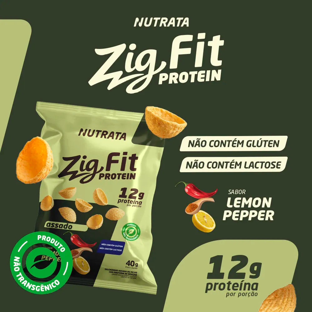 Salgadinho Proteico Zig Fit - Sabor Lemon Pepper